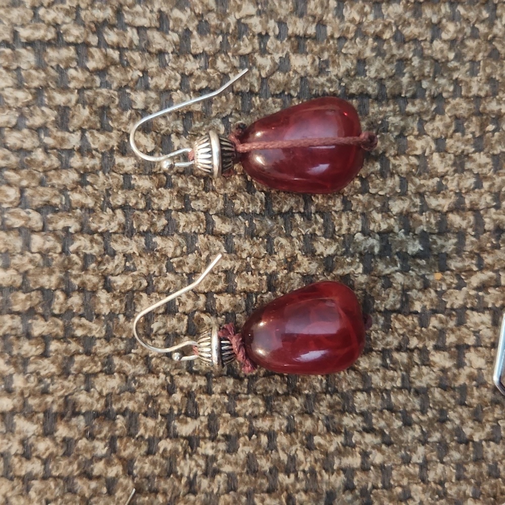 Lady in Red Earrings - Picture 3 of 6